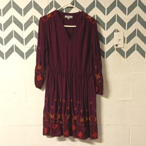 World Market Maroon/Purple Dress, Nordic designs, Size S/M